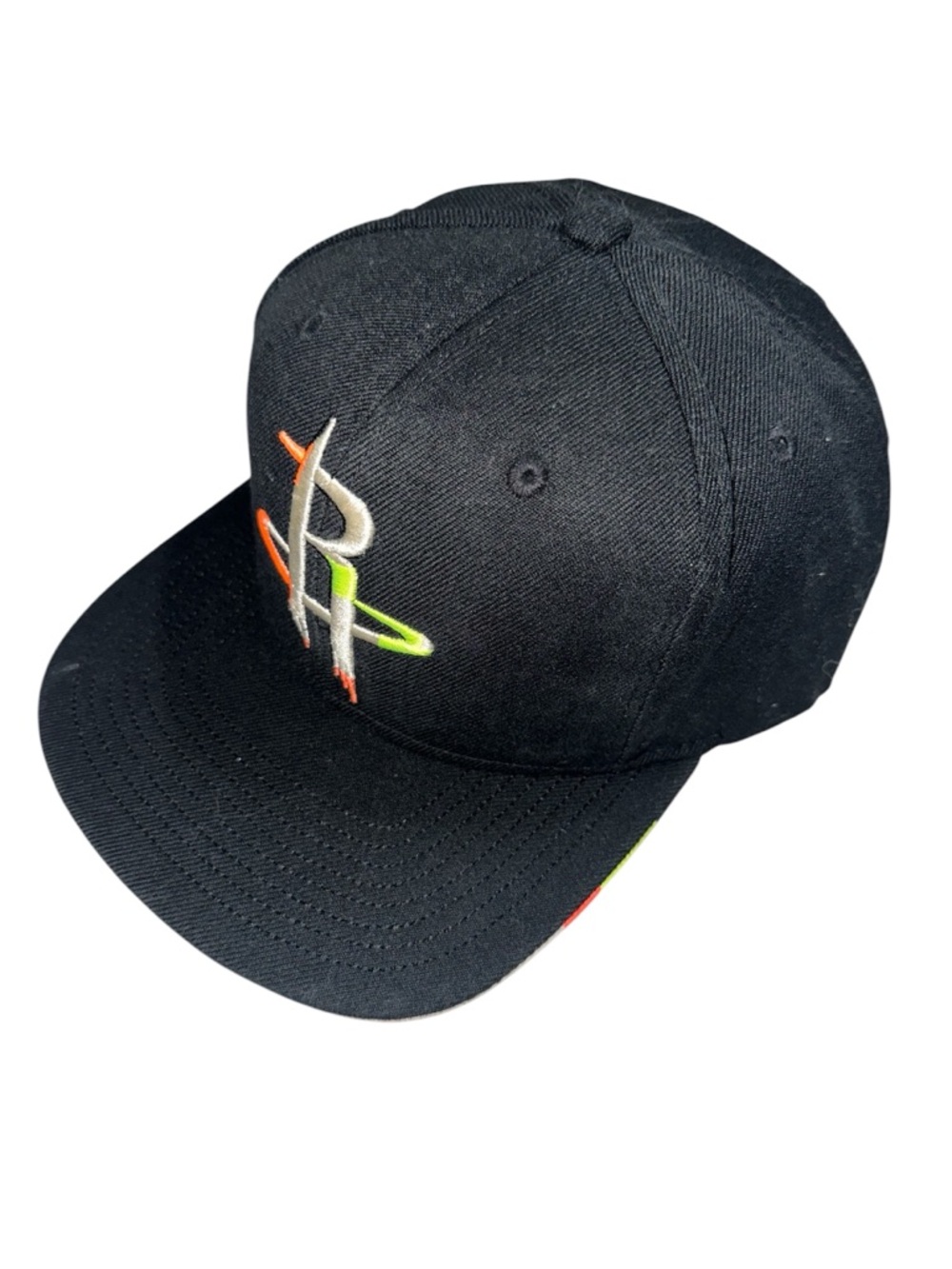 Rockets SnapBack Hat Neon Logo/Brim Houston Basketball 2016 Adidas Adjustable